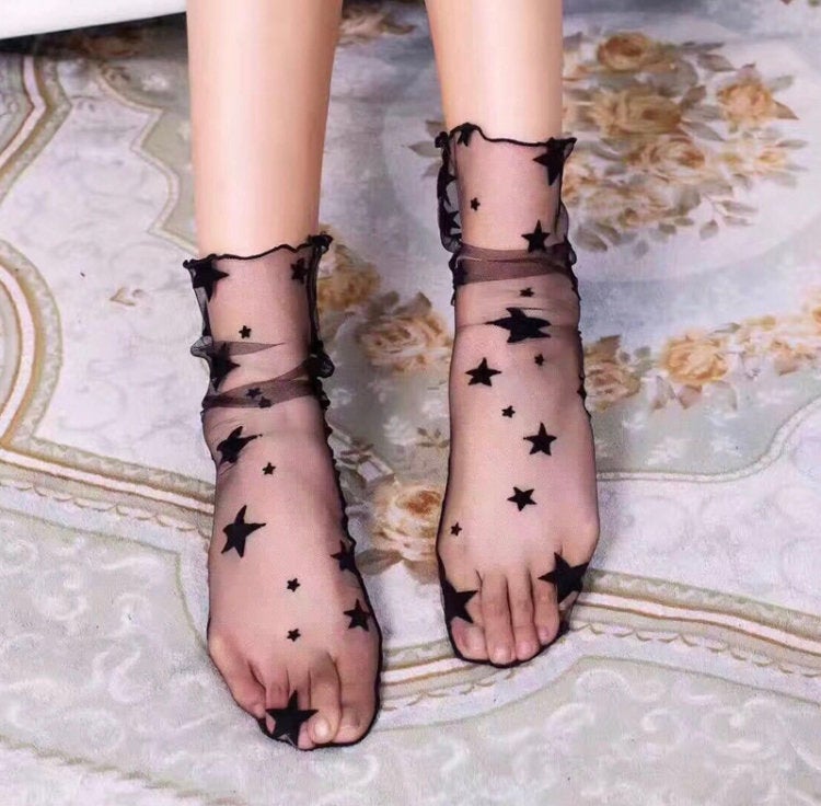 Three pairs Tulle Socks cosplay sexy lace socks